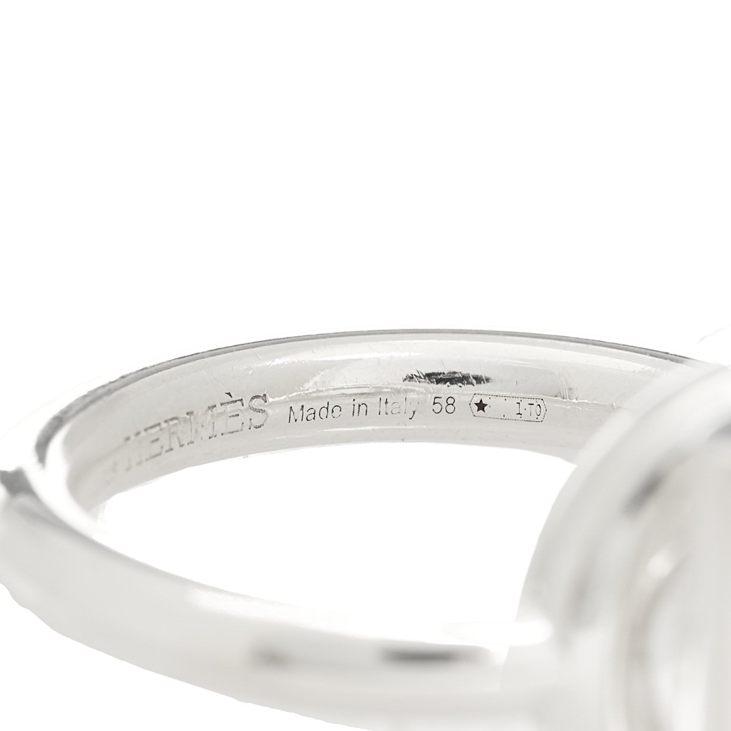 Hermes Sterling Silver GM Echappee Ring 58 8.5 6 of 6