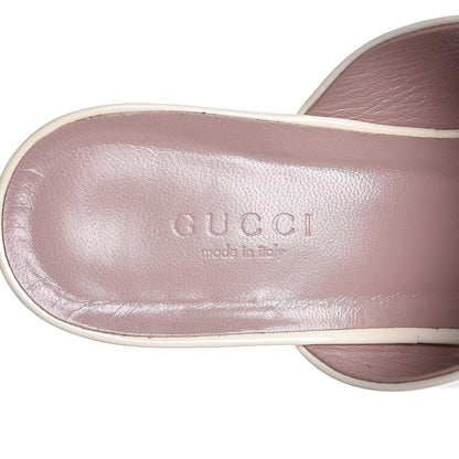 Gucci Vernice Crystal Horsebit Thong Sandals 37.5 Off White 11 of 12