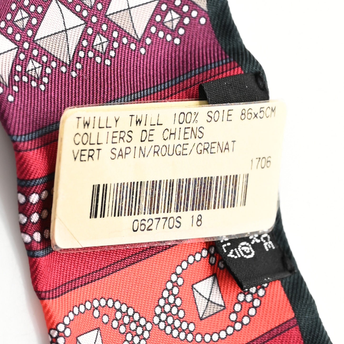 Silk Colliers De Chiens Twilly Vert Sapin Rouge Grenat