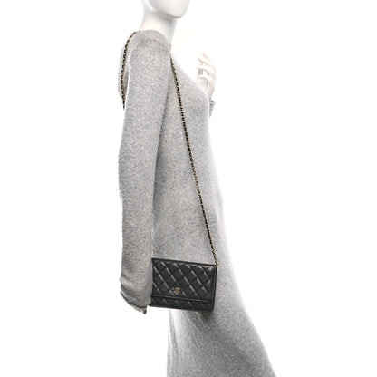 Chanel Caviar Quilted Wallet on Chain WOC Black 2 of 12