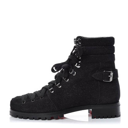 Christian Louboutin Crosta Star Who Runs Flat Boots 40.5 Black 1 of 8