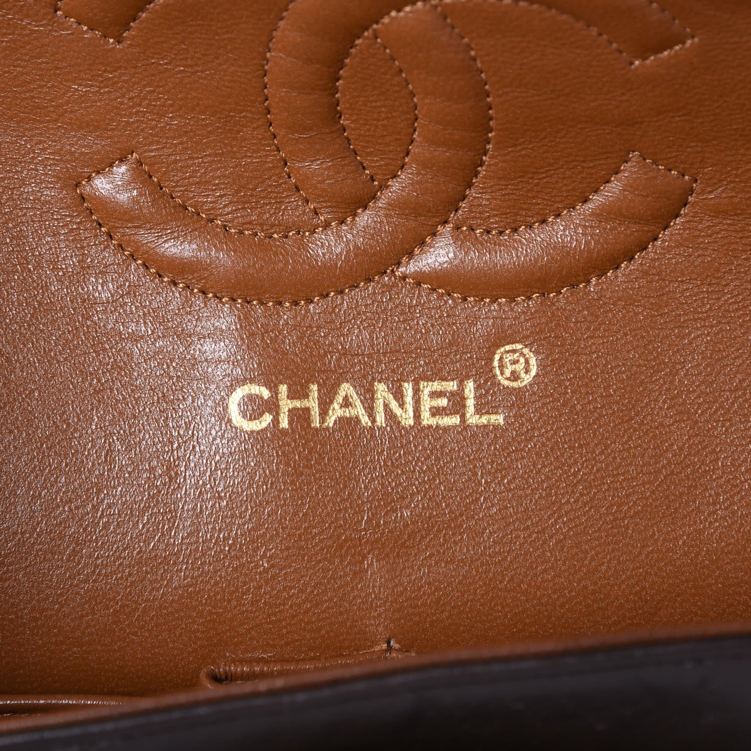 Chanel Lambskin Quilted Medium Double Flap Brown 9 of 13