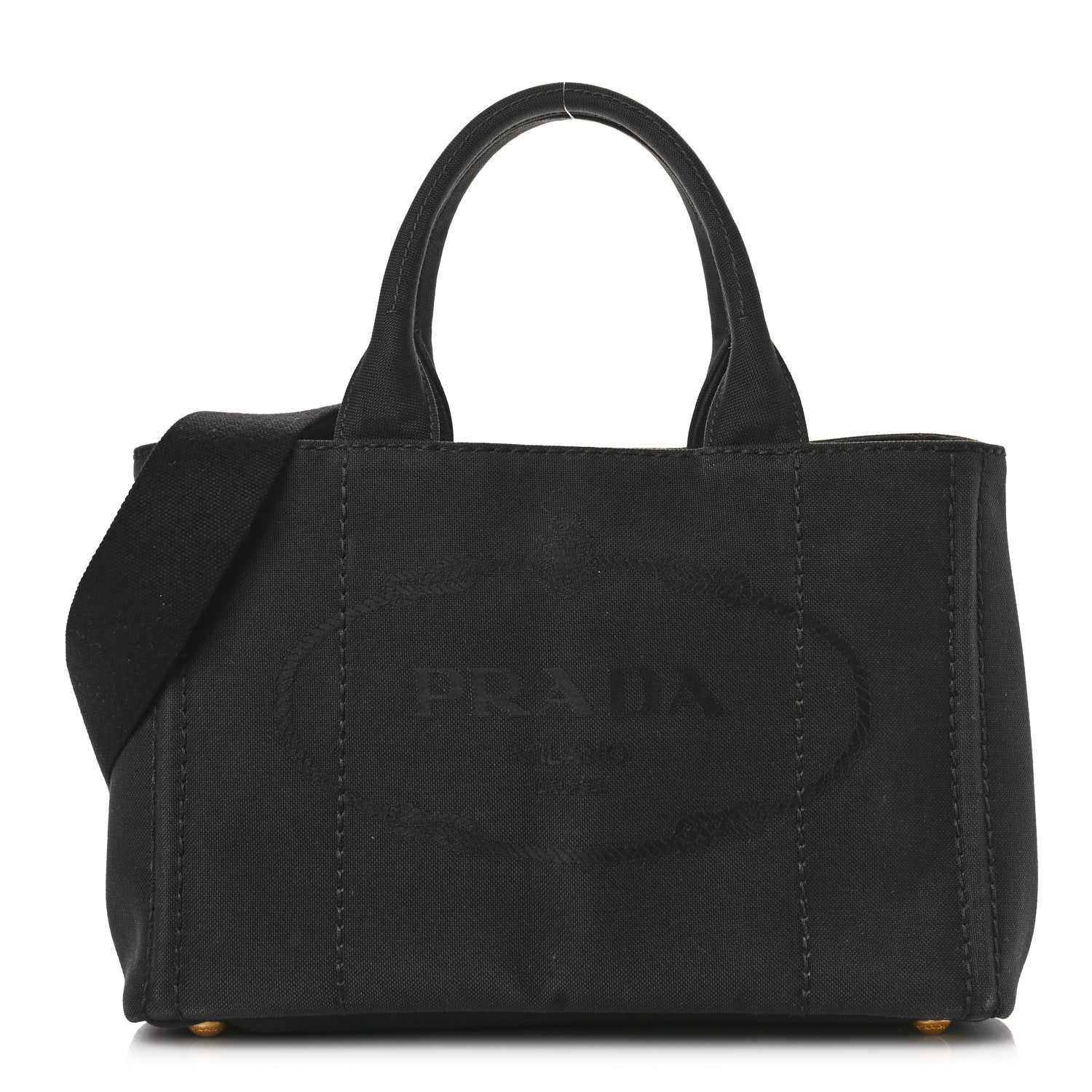Prada Canapa Small Logo Tote Black 1 of 10