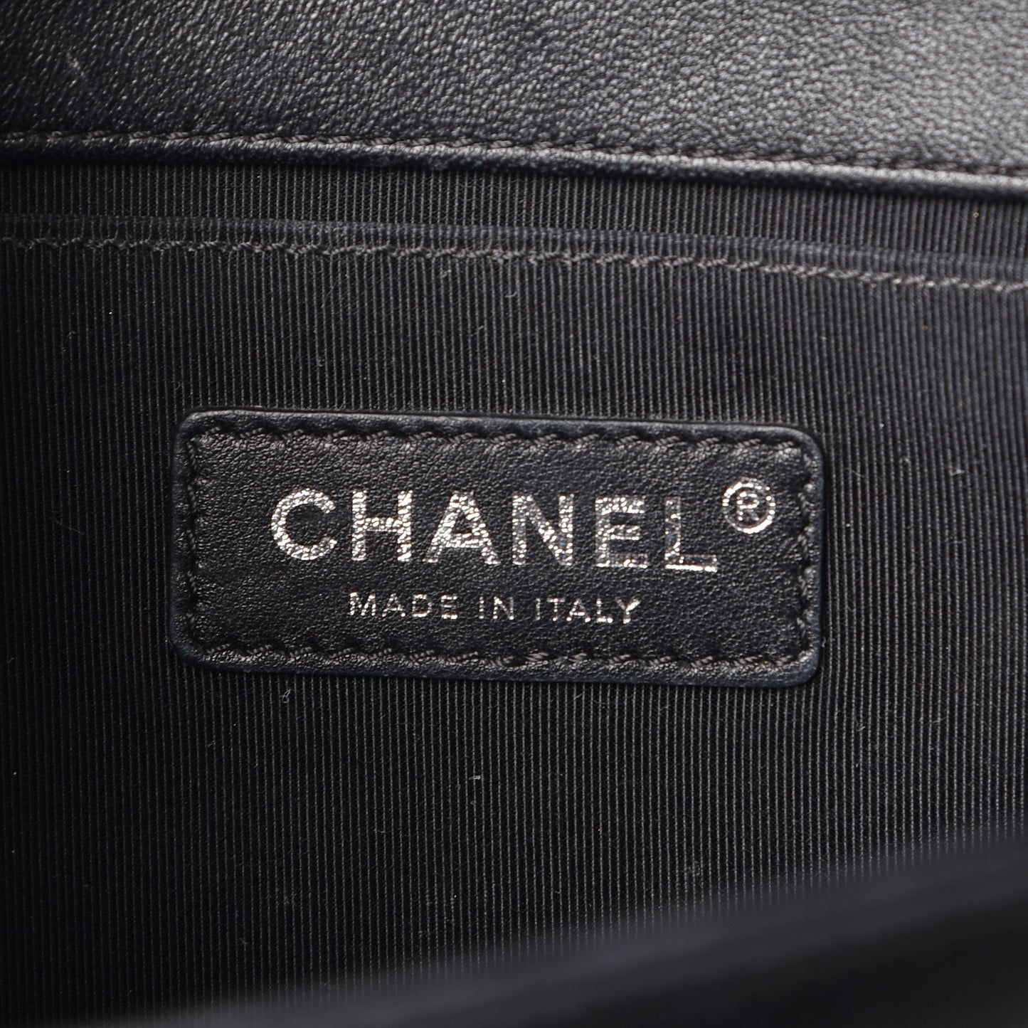 Lambskin Quilted Medium Boy Flap Black