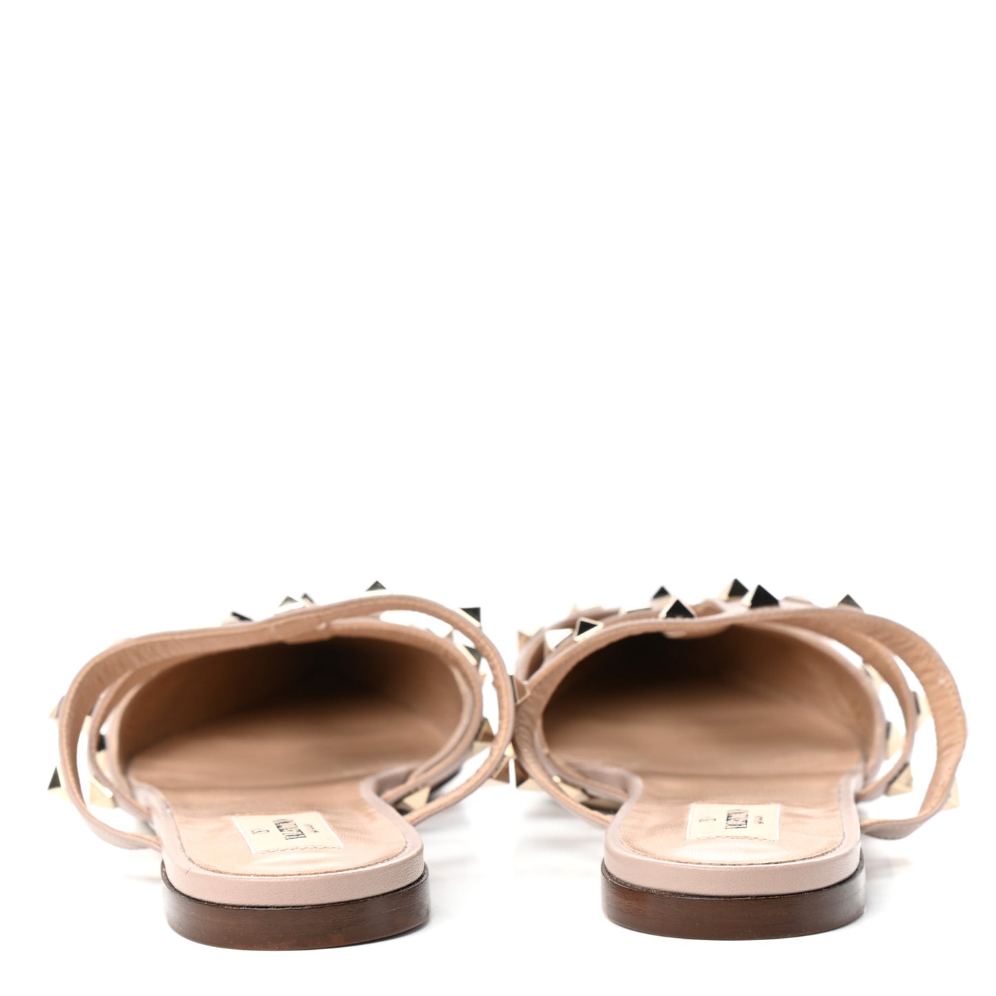 Nappa Rockstud Flat Cage Mules 39 Poudre