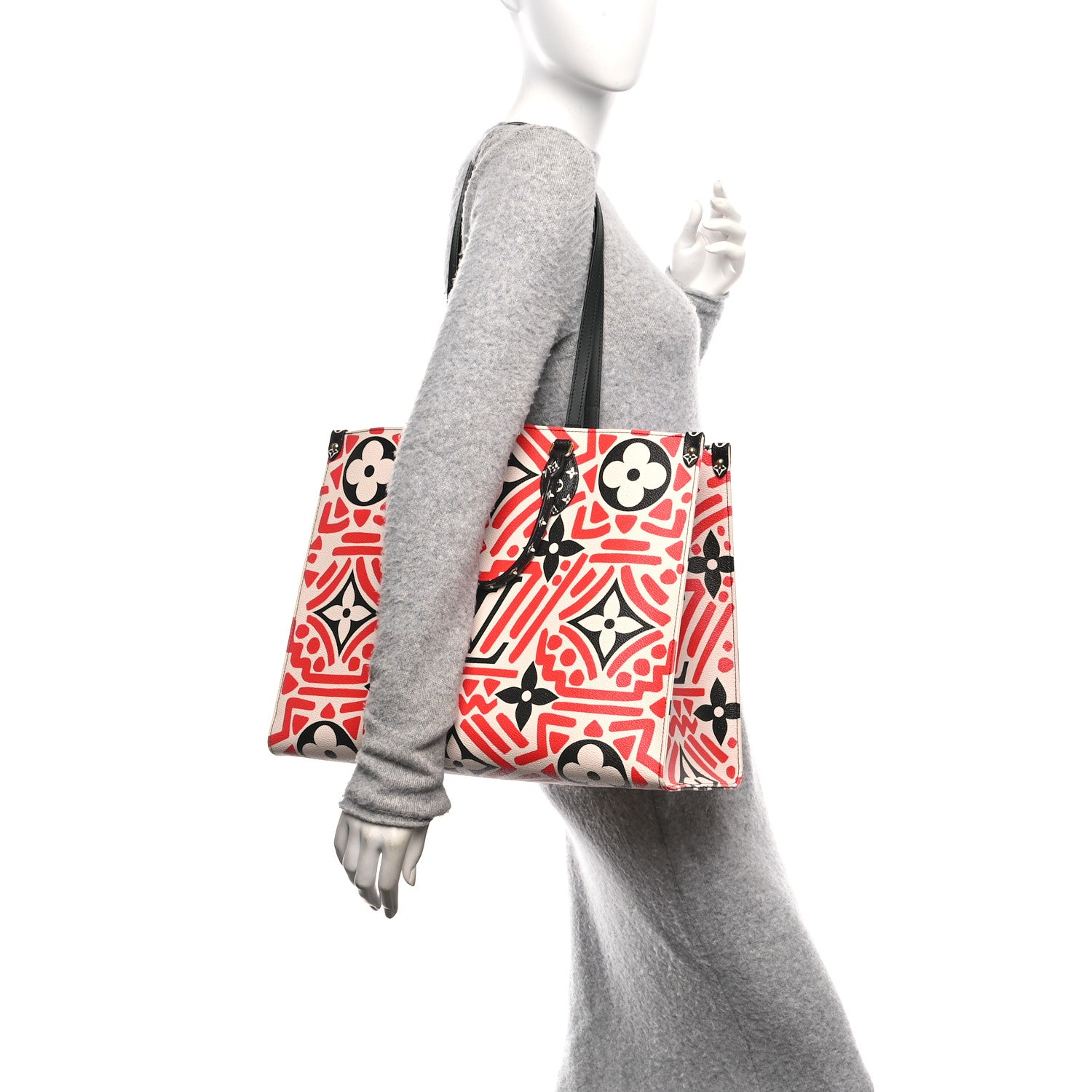 Louis Vuitton Monogram Giant Crafty Onthego GM Creme Rouge Black 2 of 9