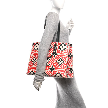 Louis Vuitton Monogram Giant Crafty Onthego GM Creme Rouge Black 2 of 9