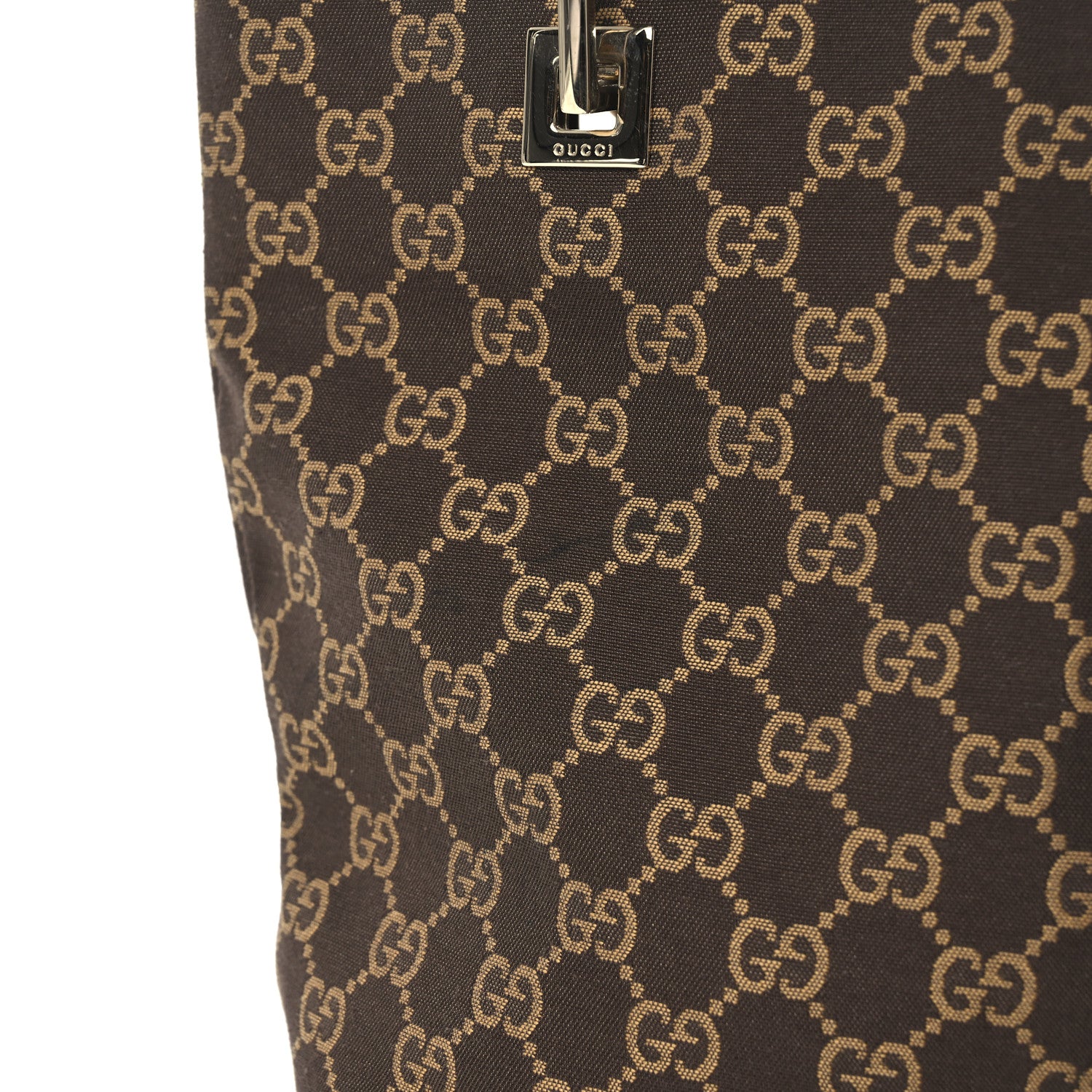 Gucci Monogram Small Bucket Tote Brown 13 of 14