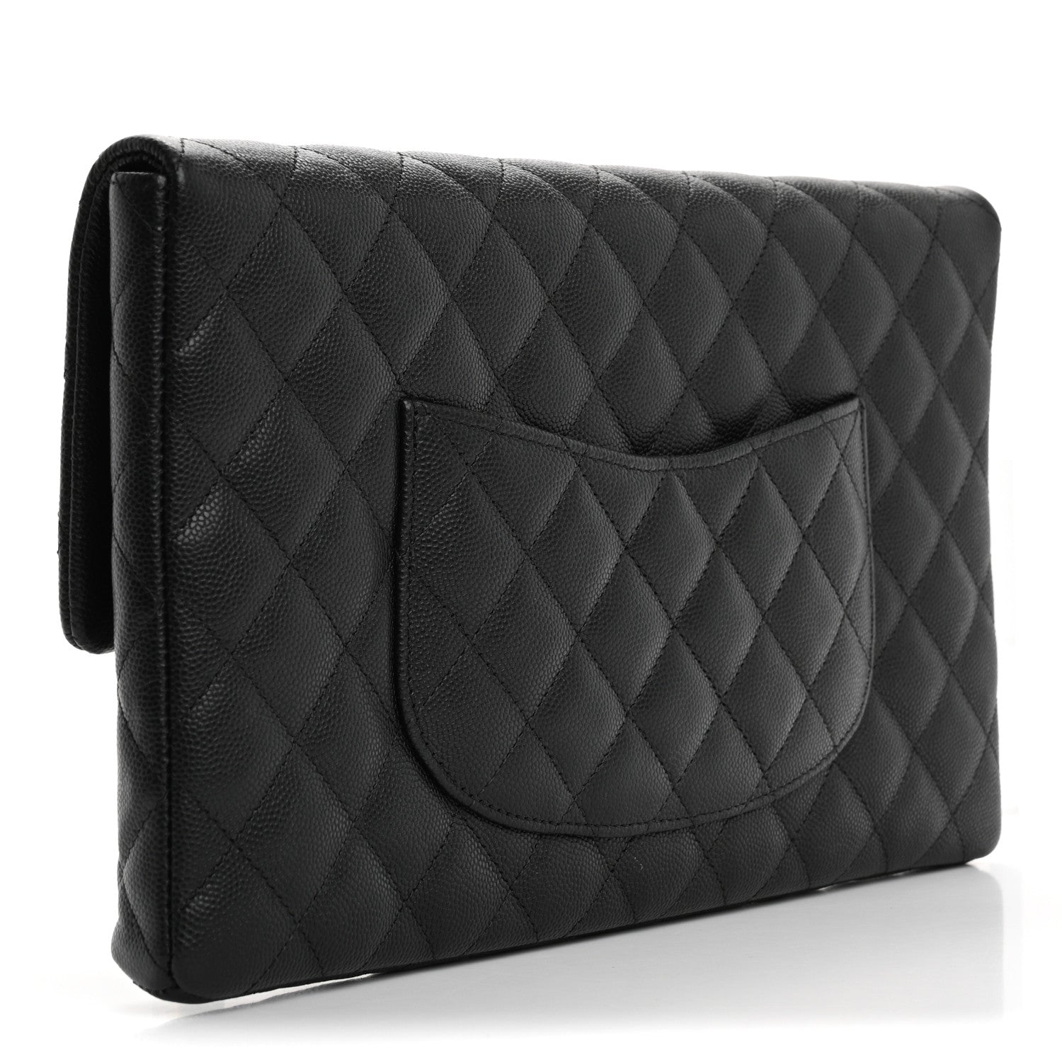 Chanel Caviar Quilted Flap Clutch Black 3 of 9