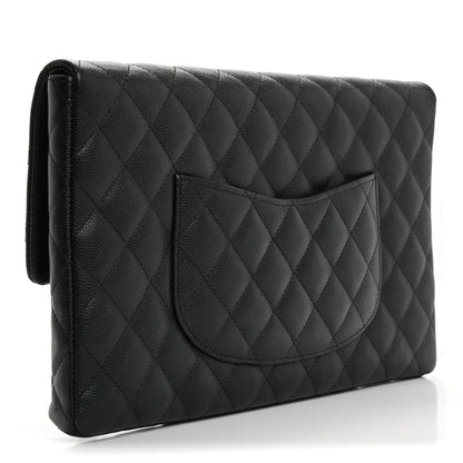 Chanel Caviar Quilted Flap Clutch Black 3 of 9