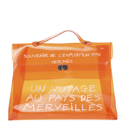 Hermes Vinyl Souvenir De L'Exposition Kelly Orange 1 of 10