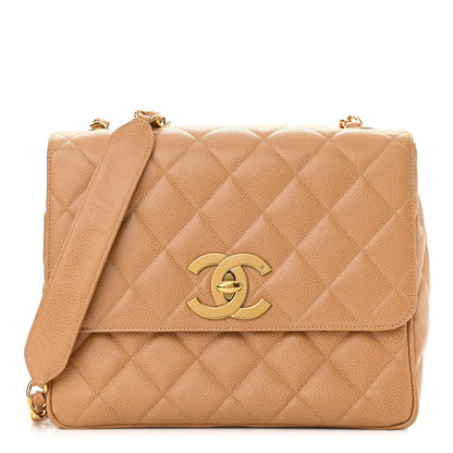 Chanel Caviar Quilted Small Single Flap Beige 1 of 13