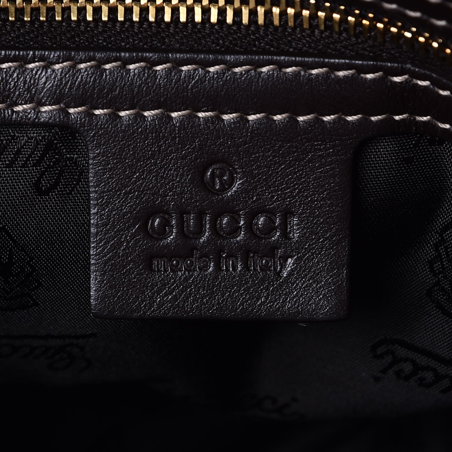 Gucci Crystal Monogram Small Hysteria Tote Dark Brown 7 of 8