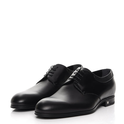 Louis Vuitton Lambskin Derby Lace Up Shoes 8 Black 3 of 9