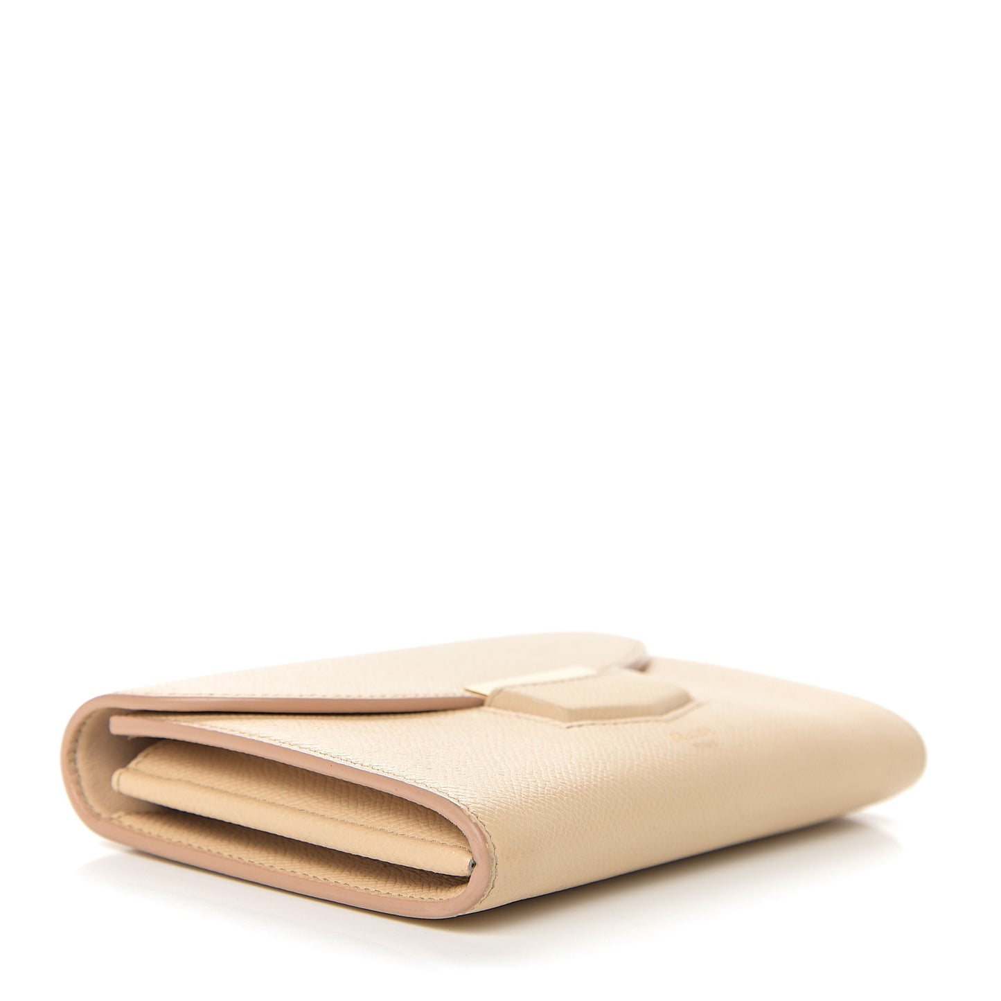 Grained Calfskin Medium Trotteur Multifunction Flap Wallet Nude