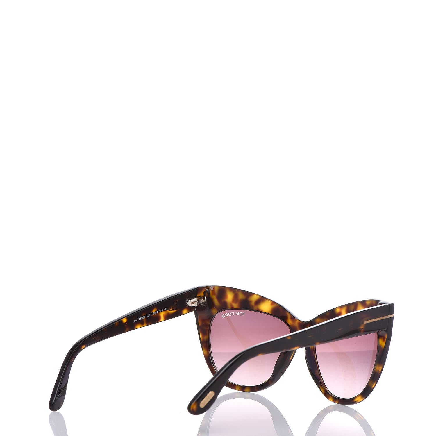 Tom Ford Nika Cat Eye Sunglasses TF523 Havana 4 of 6