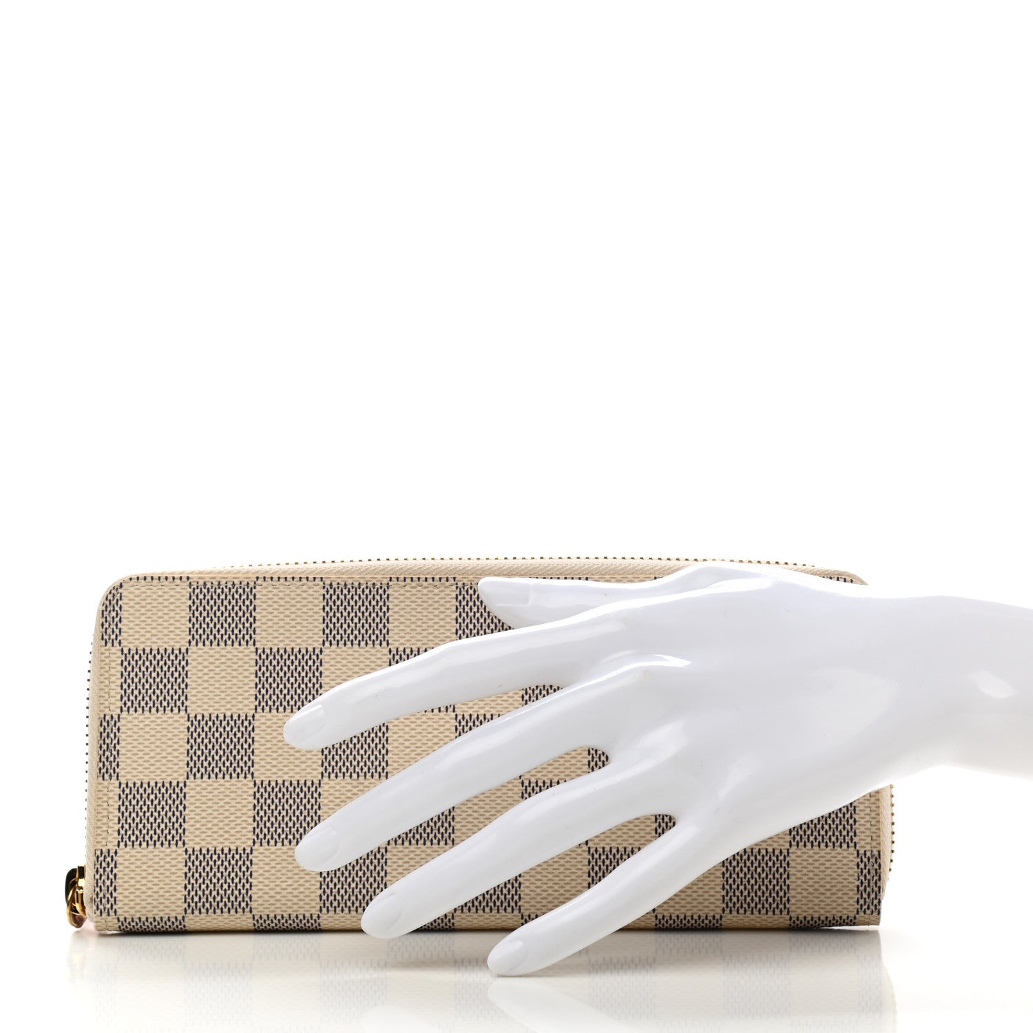 Louis Vuitton Damier Azur Clemence Wallet Rose Ballerine 2 of 8