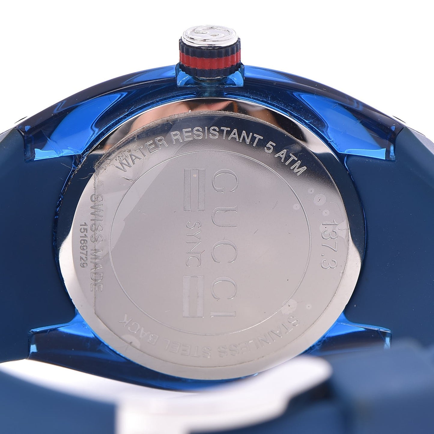 Stainless Steel Rubber 36mm Sync Web Quartz Watch Blue