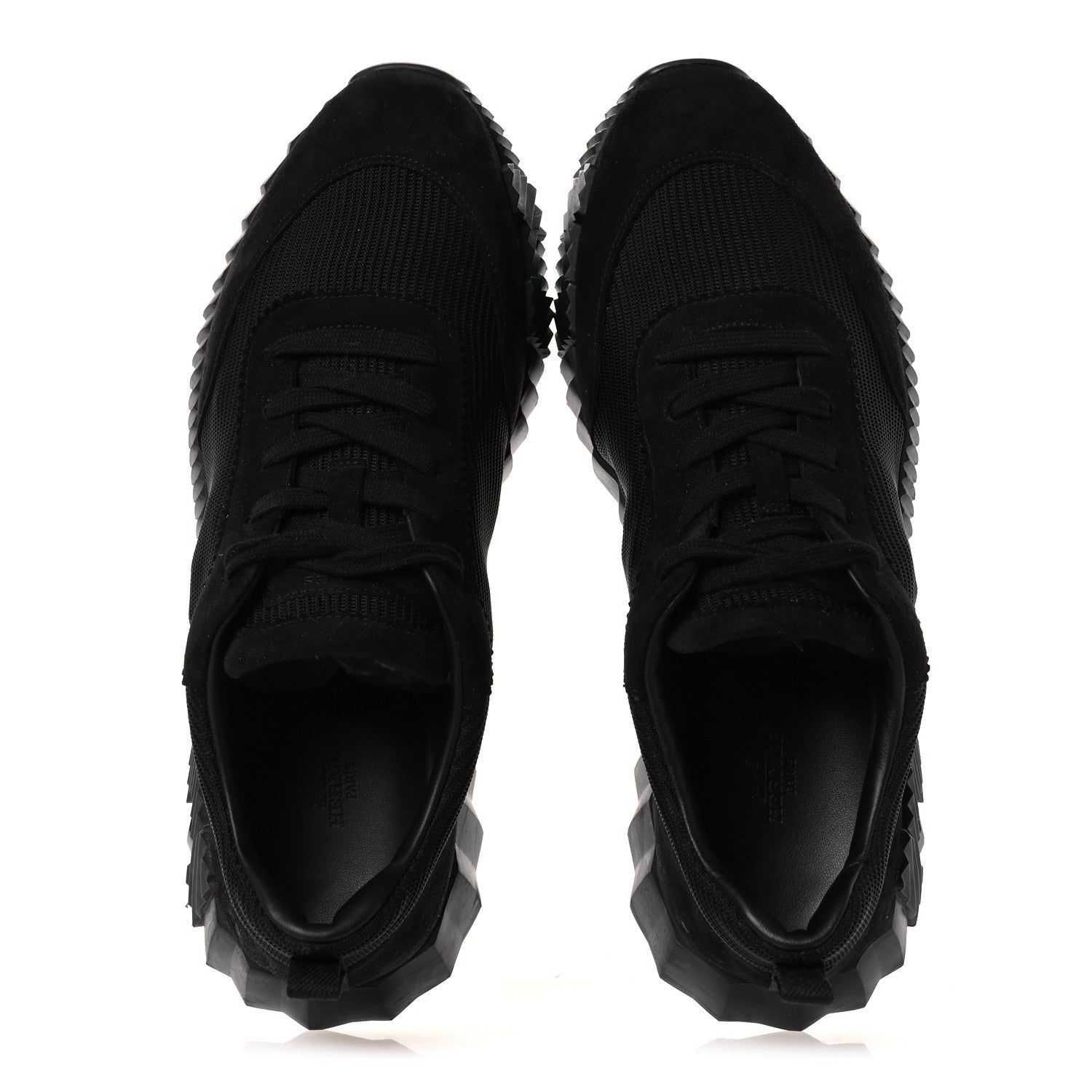 Hermes Technical Mesh Suede Goatskin Bouncing Sneakers 43 Black 2 of 13
