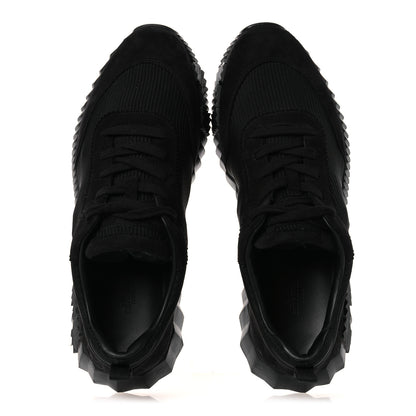 Hermes Technical Mesh Suede Goatskin Bouncing Sneakers 43 Black 2 of 13