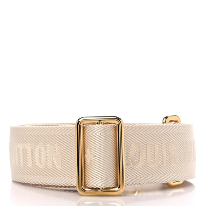 Louis Vuitton Jacquard Monogram Adjustable Shoulder Strap New Creme 2 of 3