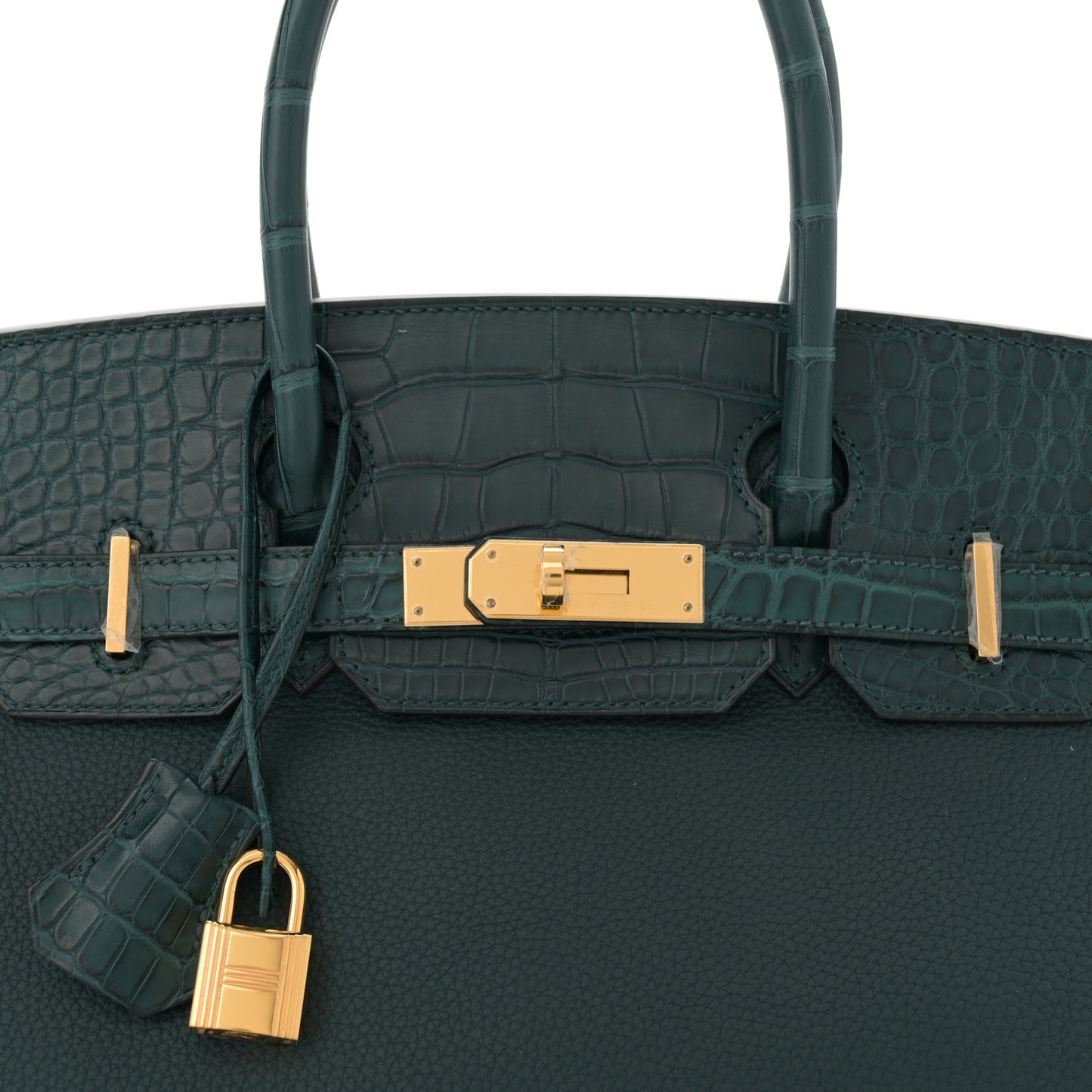 Togo Matte Alligator Birkin Touch 30 Vert Cypress