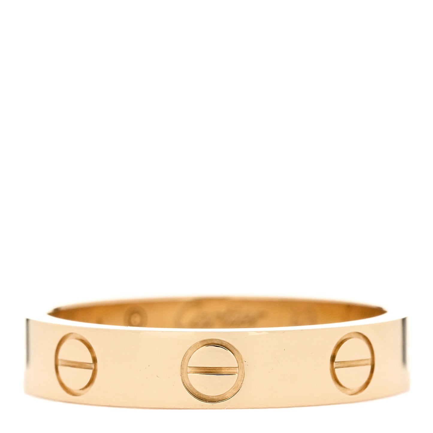 18K Yellow Gold 3.5mm LOVE Wedding Band Ring 49 4.75