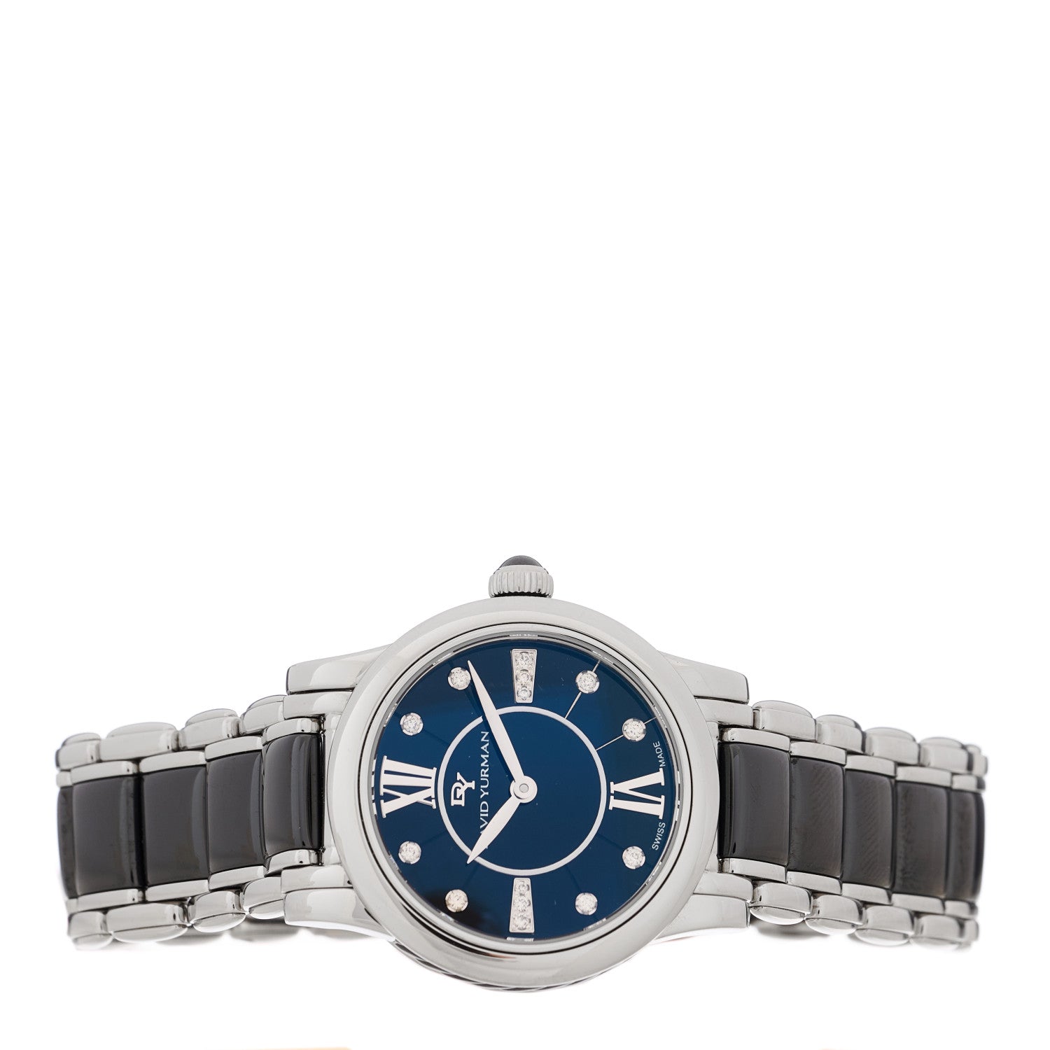 David Yurman Stainless Steel Ceramic Diamond 30mm Classic Quartz Watch Black 2 of 5