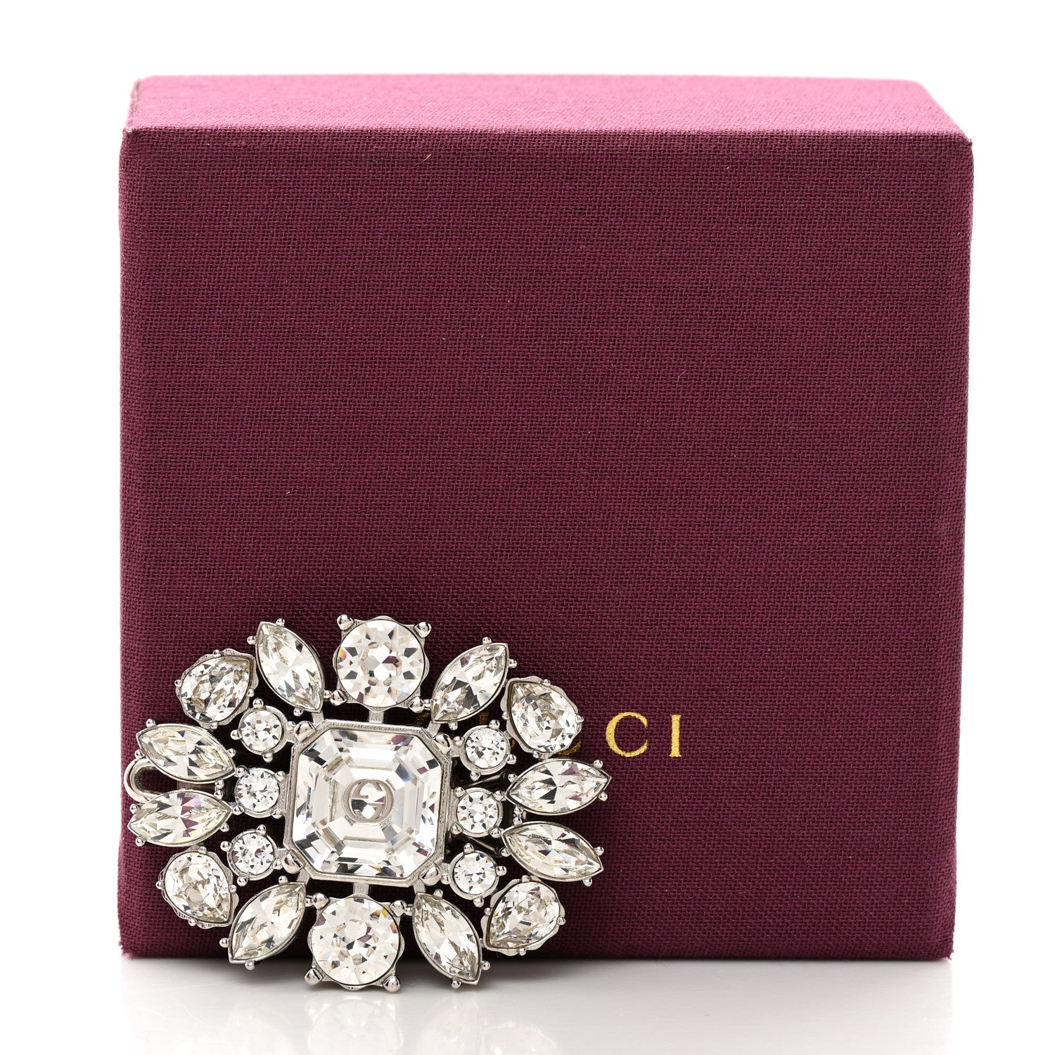 Gucci Crystal Hair Clip Silver 4 of 4