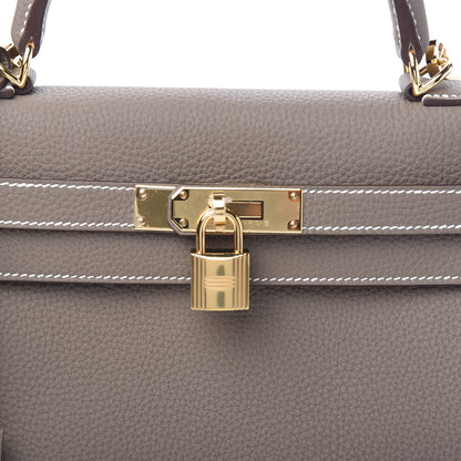 Hermes Togo Kelly Retourne 28 Etoupe 9 of 10