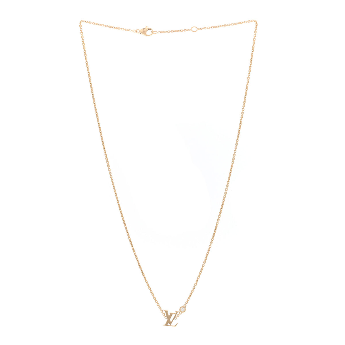 Louis Vuitton 18K Yellow Gold Diamond Idylle Blossom LV Pendant Necklace 3 of 4