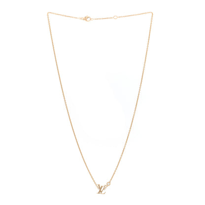 Louis Vuitton 18K Yellow Gold Diamond Idylle Blossom LV Pendant Necklace 3 of 4