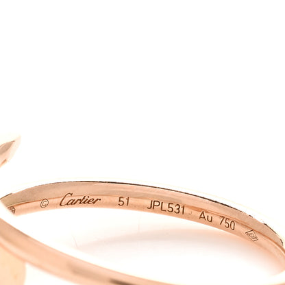 Cartier 18K Pink Gold Small Juste Un Clou Ring 51 5.75 4 of 5