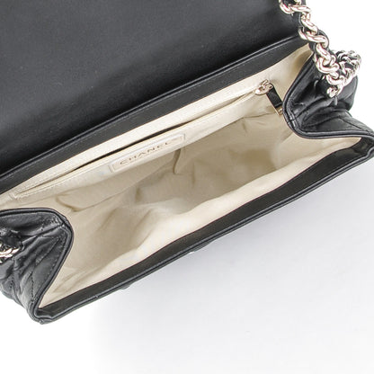 Chanel Washed Lambskin Quilted Medium Chain Around Messenger Black 5 of 7