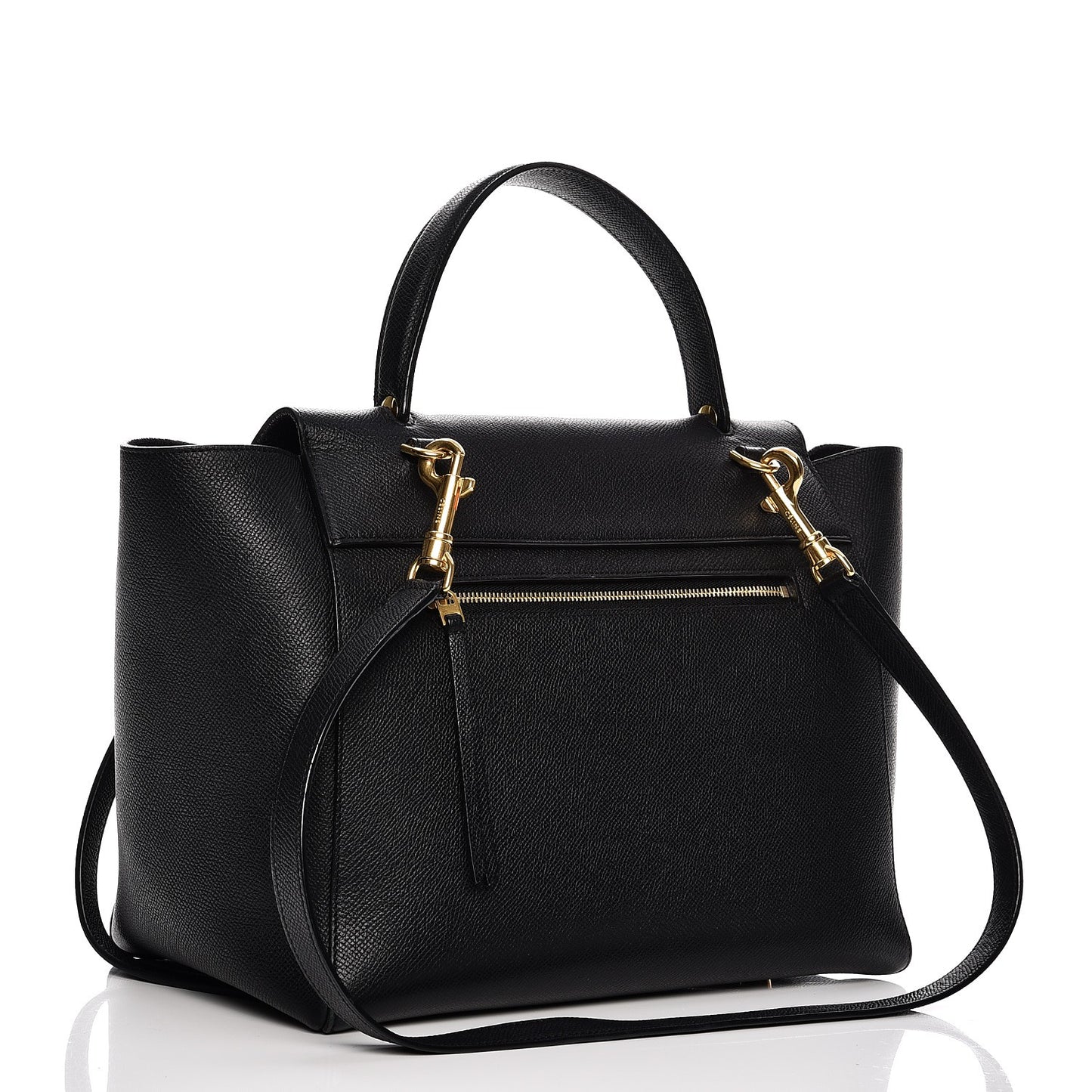 Baby Grained Calfskin Mini Belt Bag Black