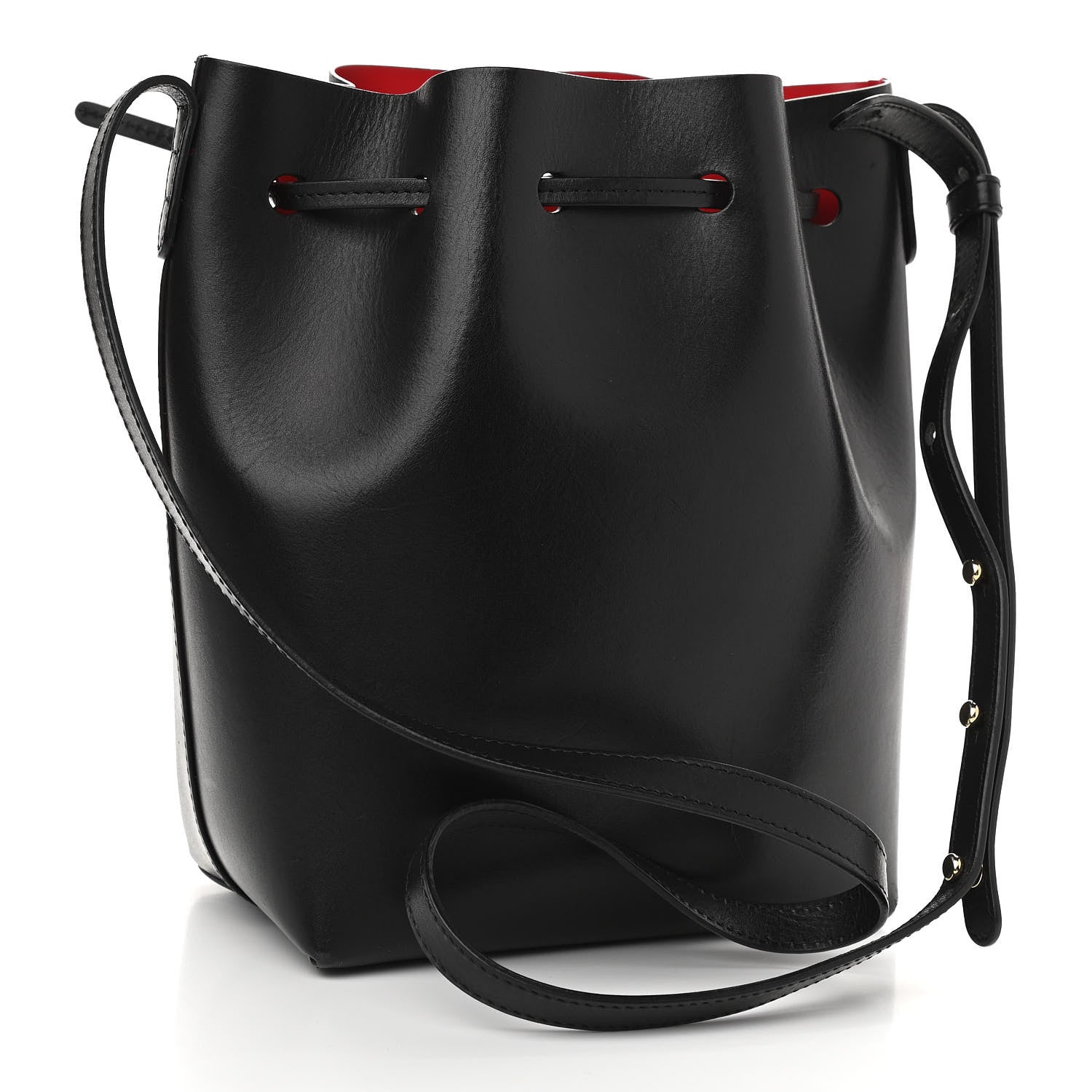 Mansur Gavriel Calfskin Mini Bucket Bag Black Flamma 3 of 10