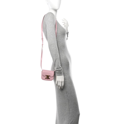 Celine Shiny Calfskin Mini Triomphe Light Pink 2 of 11