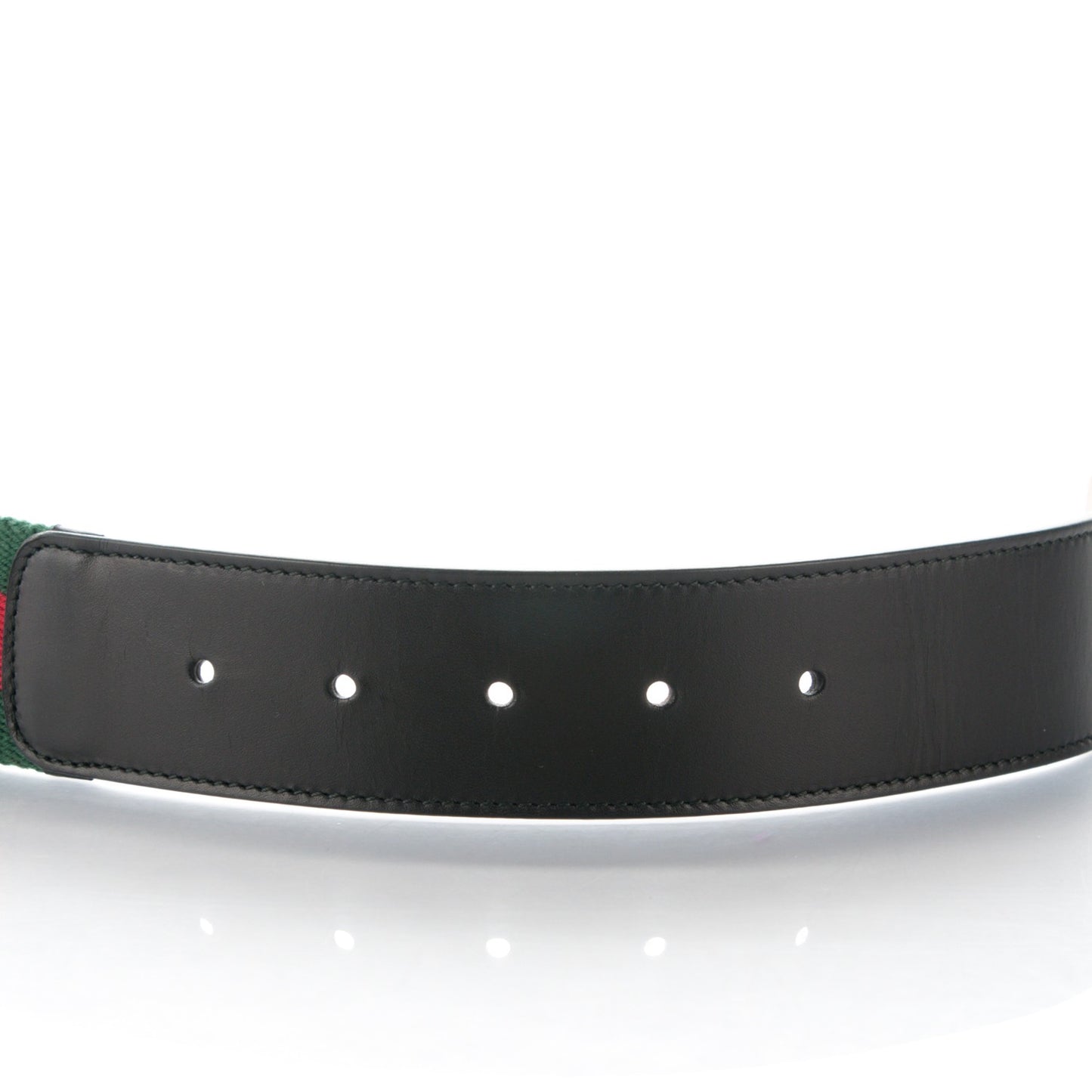 Nylon Calfskin Double G Web 40mm Belt 75 30 Green Red Black