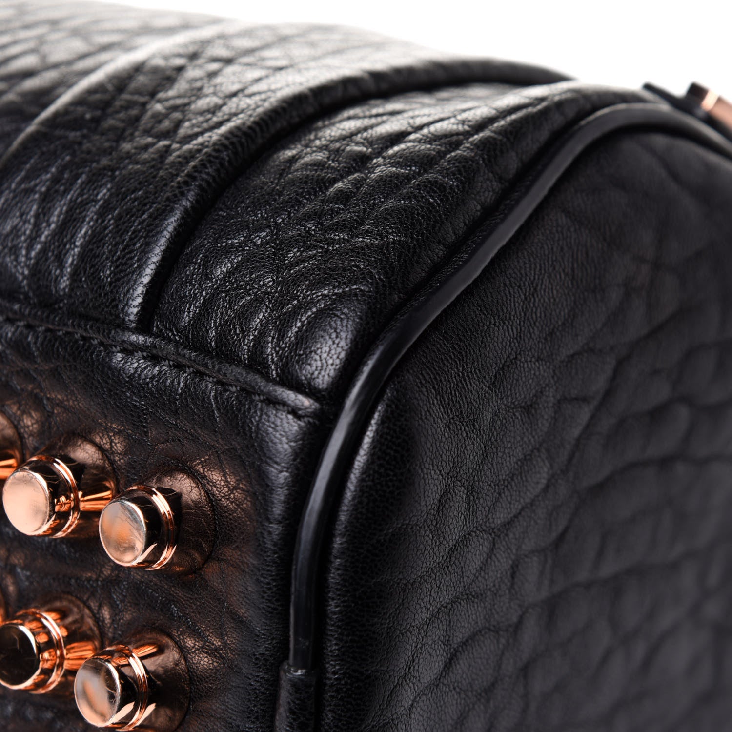 Alexander Wang Pebbled Lambskin Mini Rockie Black Rose Gold Hardware 12 of 12