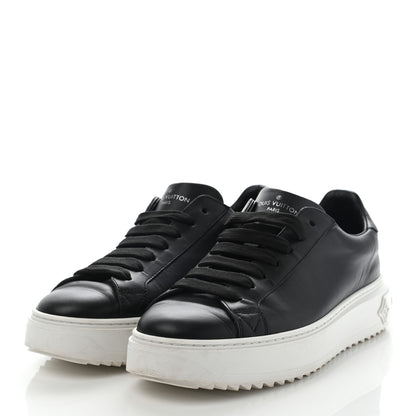 Louis Vuitton Calfskin Time Out Sneakers 38 Black 3 of 15