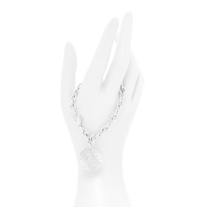 Tiffany Sterling Silver Notes Round Tag Charm Bracelet 2 of 6