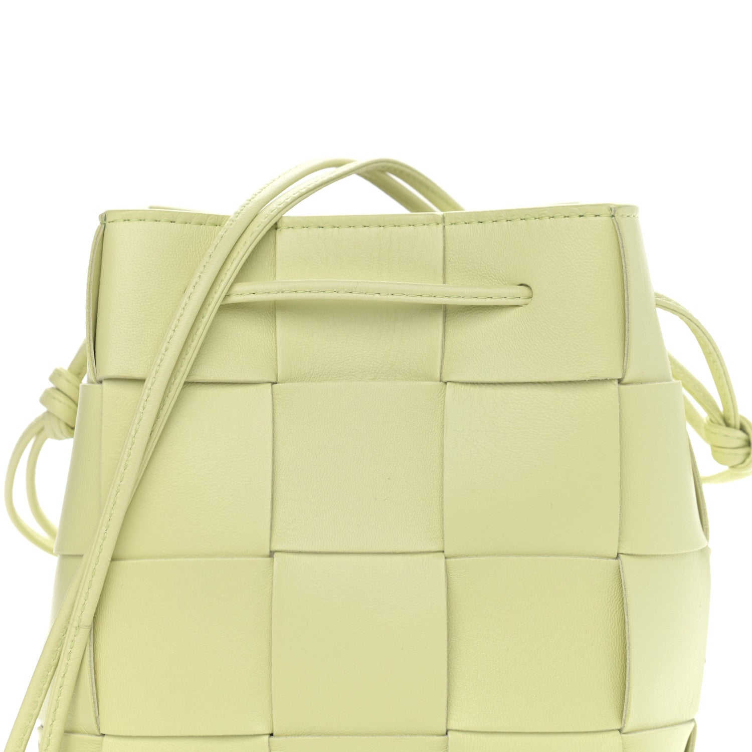 Bottega Veneta Nappa Maxi Intrecciato Cassette Bucket Bag Lemon Washed 9 of 9