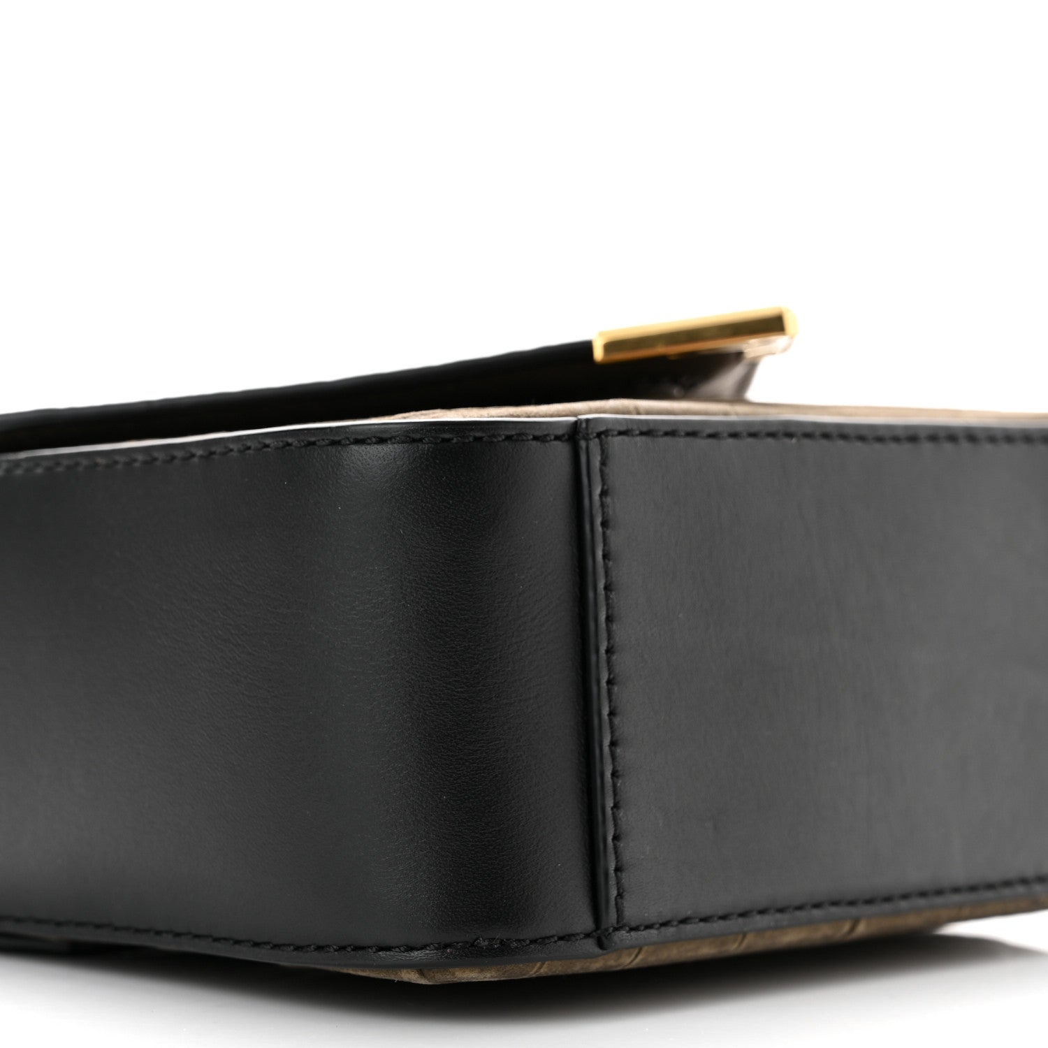 Alexander Wang Crocodile Lizard Embossed Calfskin Prisma Envelope Crossbody Black Military 10 of 11
