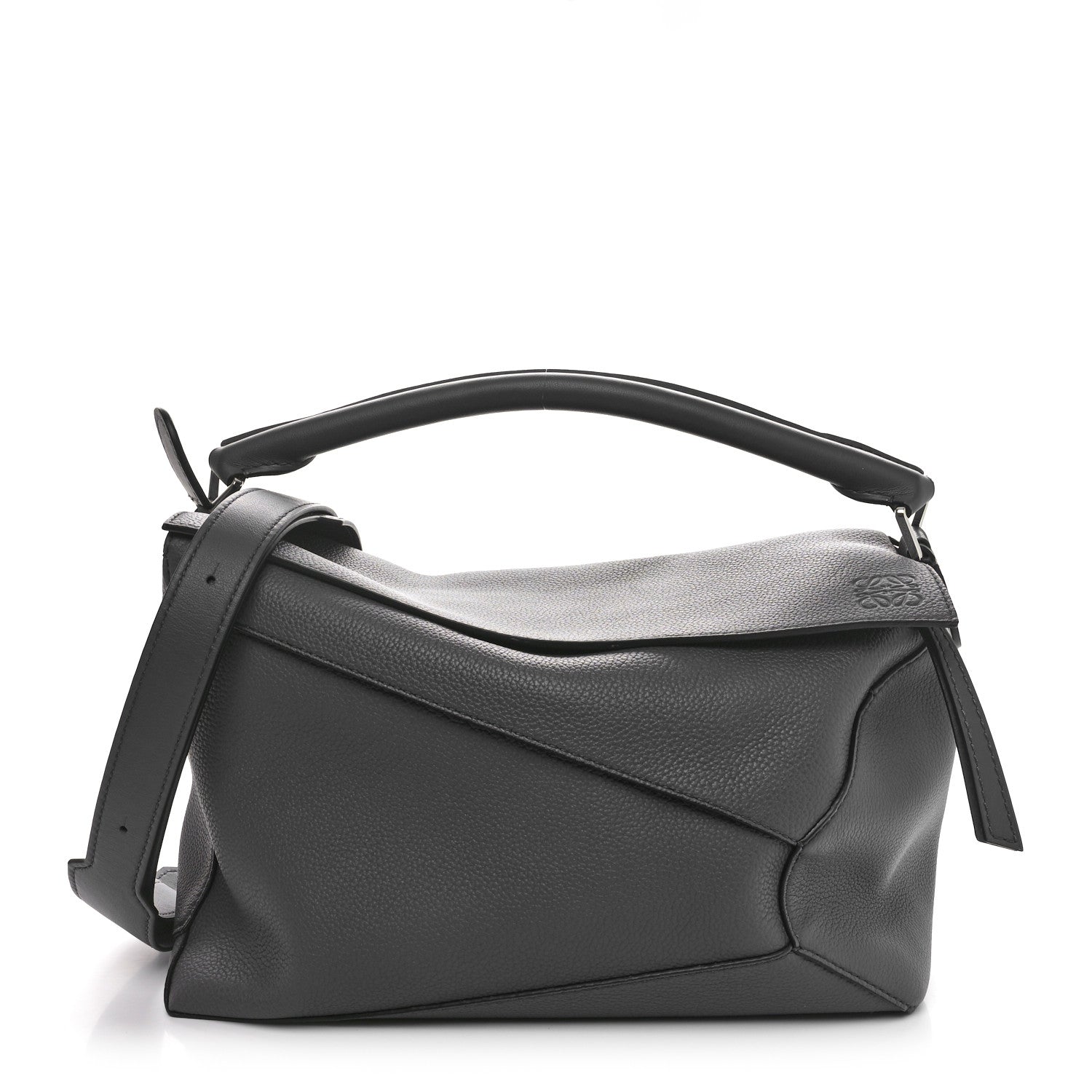 Loewe Calfskin Large Puzzle Edge Bag Dark Grey 1 of 9