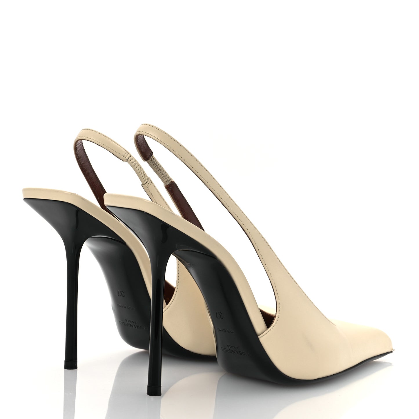 Calfskin Kiss 105 Slingback Pumps 37 Egg Shell