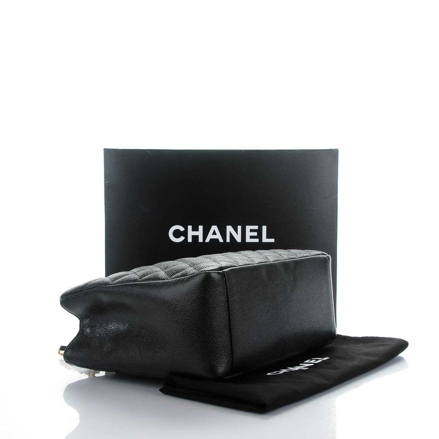 Caviar Quilted Grand Shopping Tote GST Black