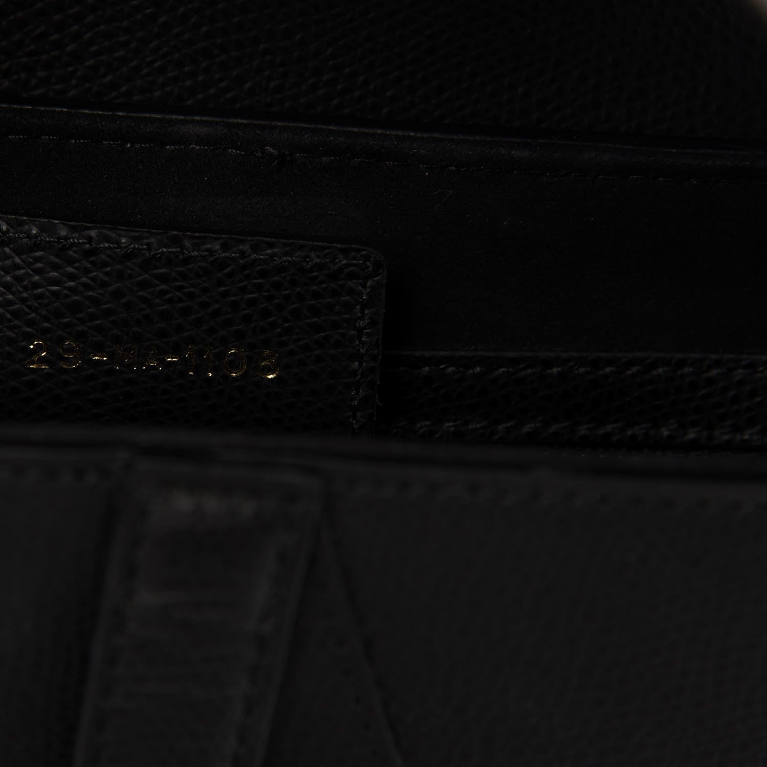 Christian Dior Grained Calfskin Saddle Bag Black 9 of 9