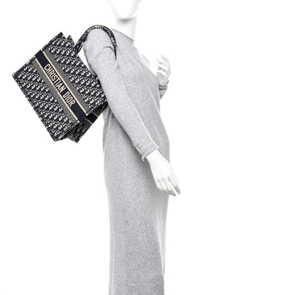Christian Dior Oblique Medium Book Tote Blue Multicolor 2 of 10