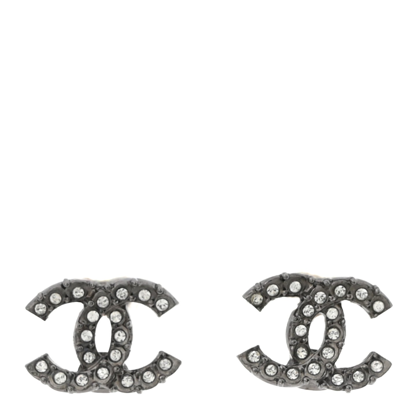 Crystal CC Earrings Silver