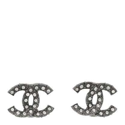 Chanel Crystal CC Earrings Silver 1 of 5